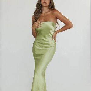 NWOT Princess Polly Green Strapless Gown for Weddings